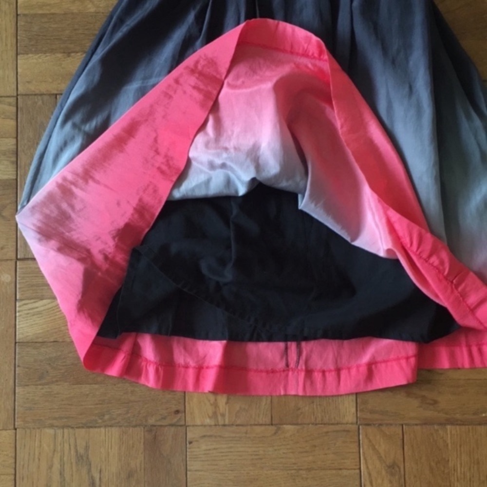 Y2K Ombre silk cotton sleeveless dress, black and pink, S - Picture 6 of 8